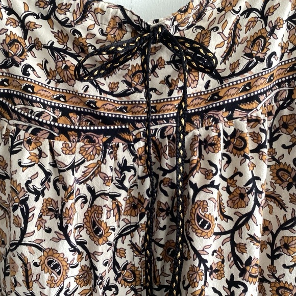 Tiered boho cottagecore upcycled bedspread elastic drawstring maxi skirt sm to L - Picture 12 of 16